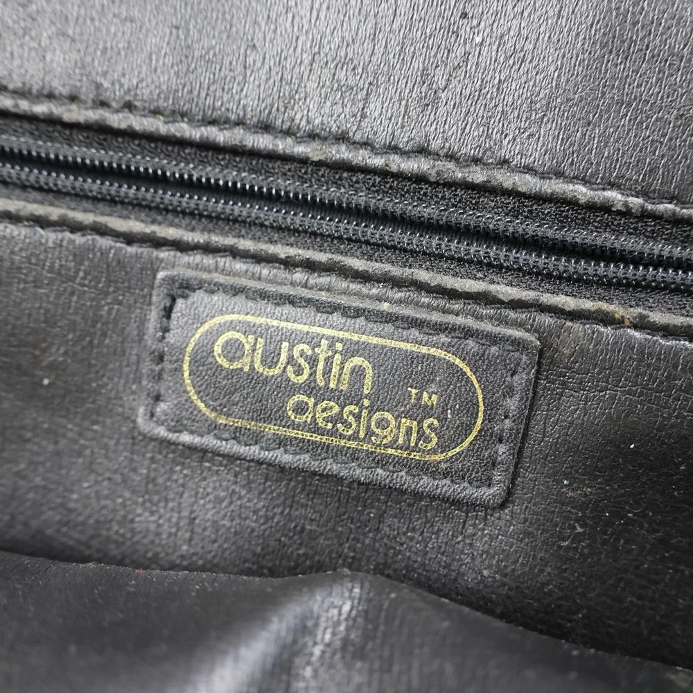 Austin Designs Pebbled Dome Satchel‎ Crossbody Shoulder Bag Womens Black Brown